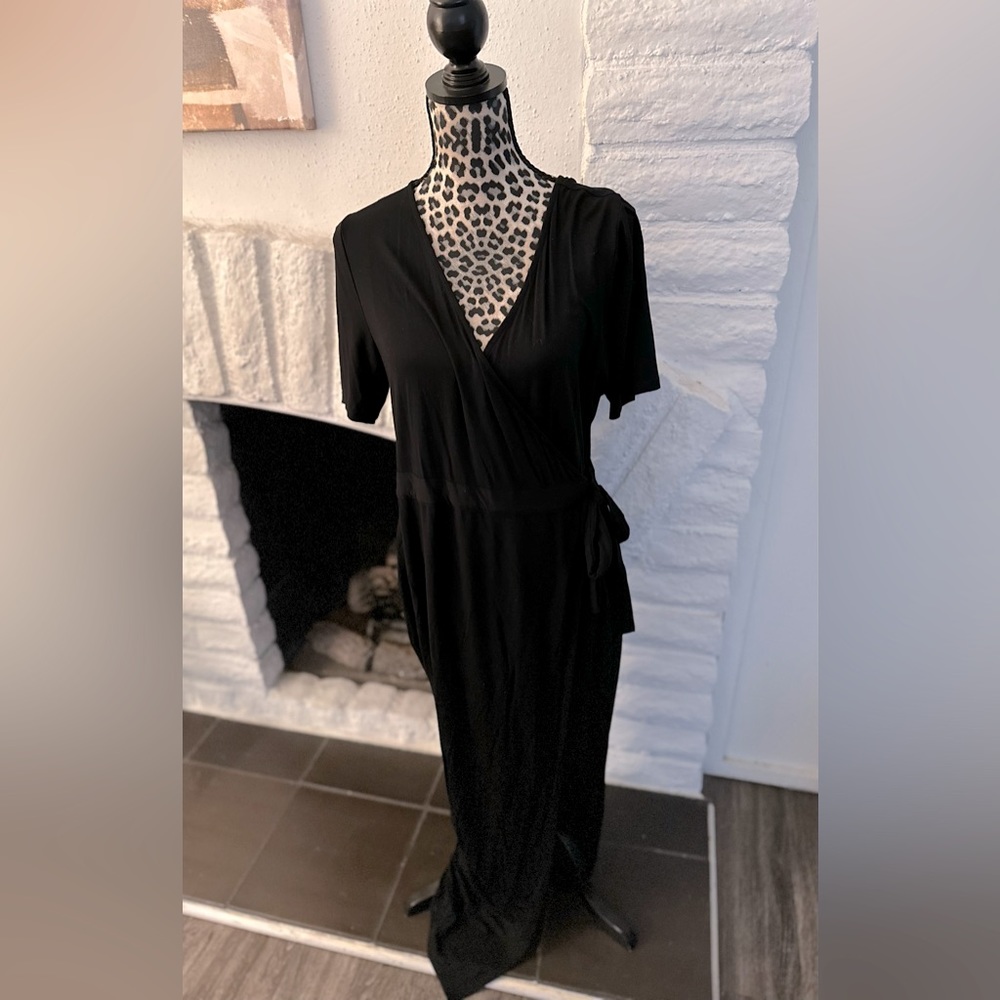 Black wrap dress